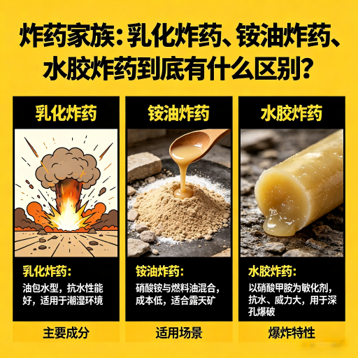 东丽炸药家族：乳化炸药、铵油炸药、水胶炸药到底有什么区别？